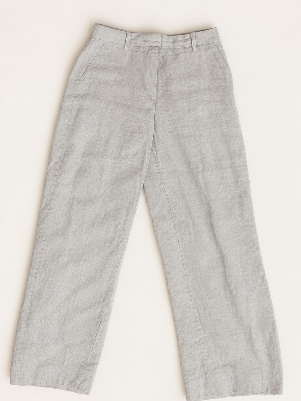 Abercrombie & Fitch 100% Linen Wide Leg Pants Lagenlook insp  Quiet Luxury